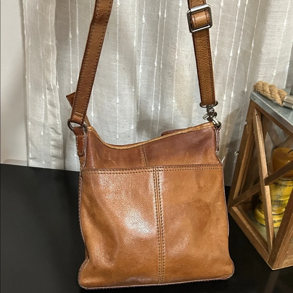 Fossil Brown Leather Crossbody Bag